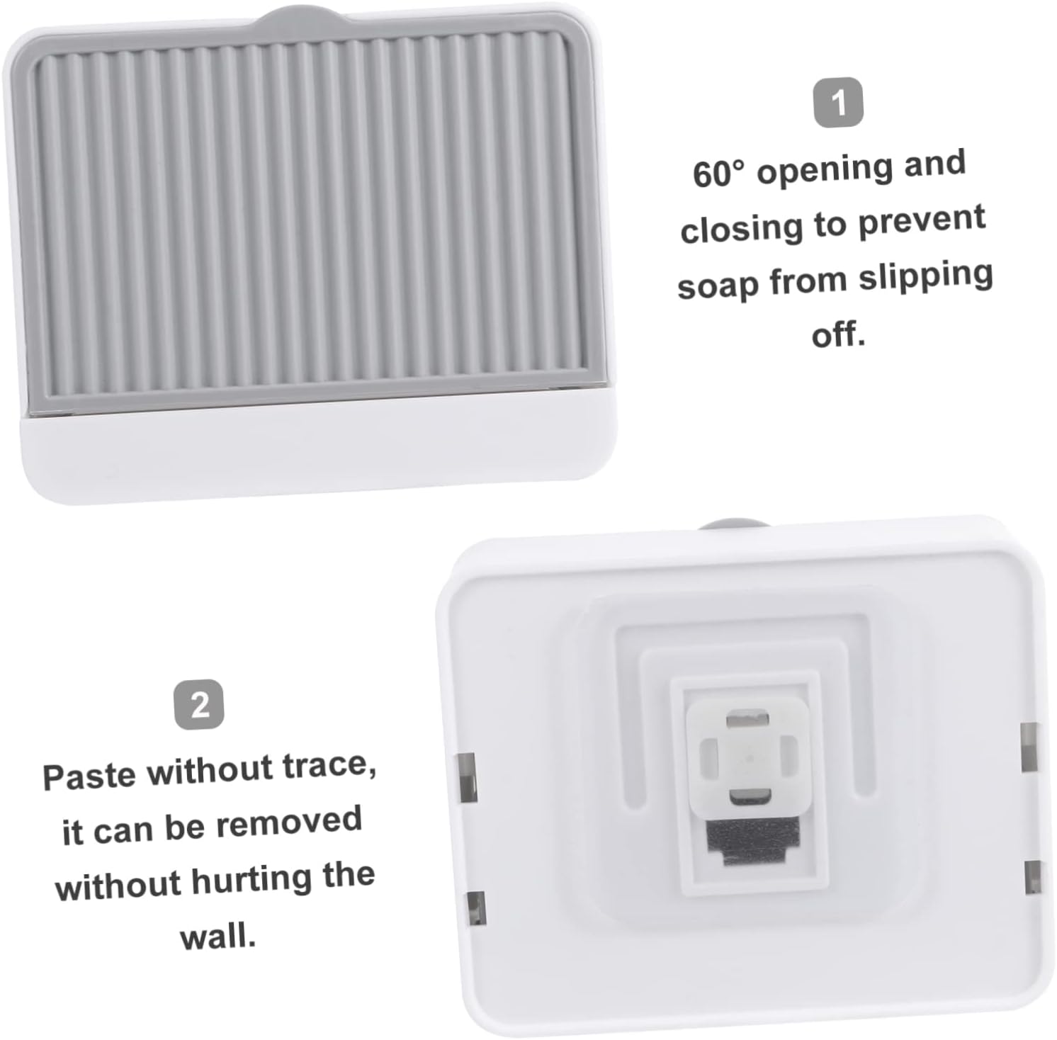 Ciieeo Wall-Mounted Soap Dish Grey 1