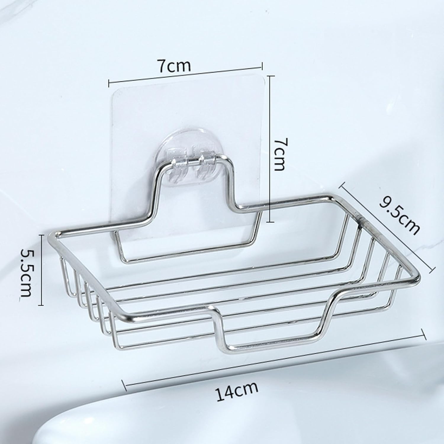 Stainless Steel Soap Holder with Drainage and Anti-Slip Design