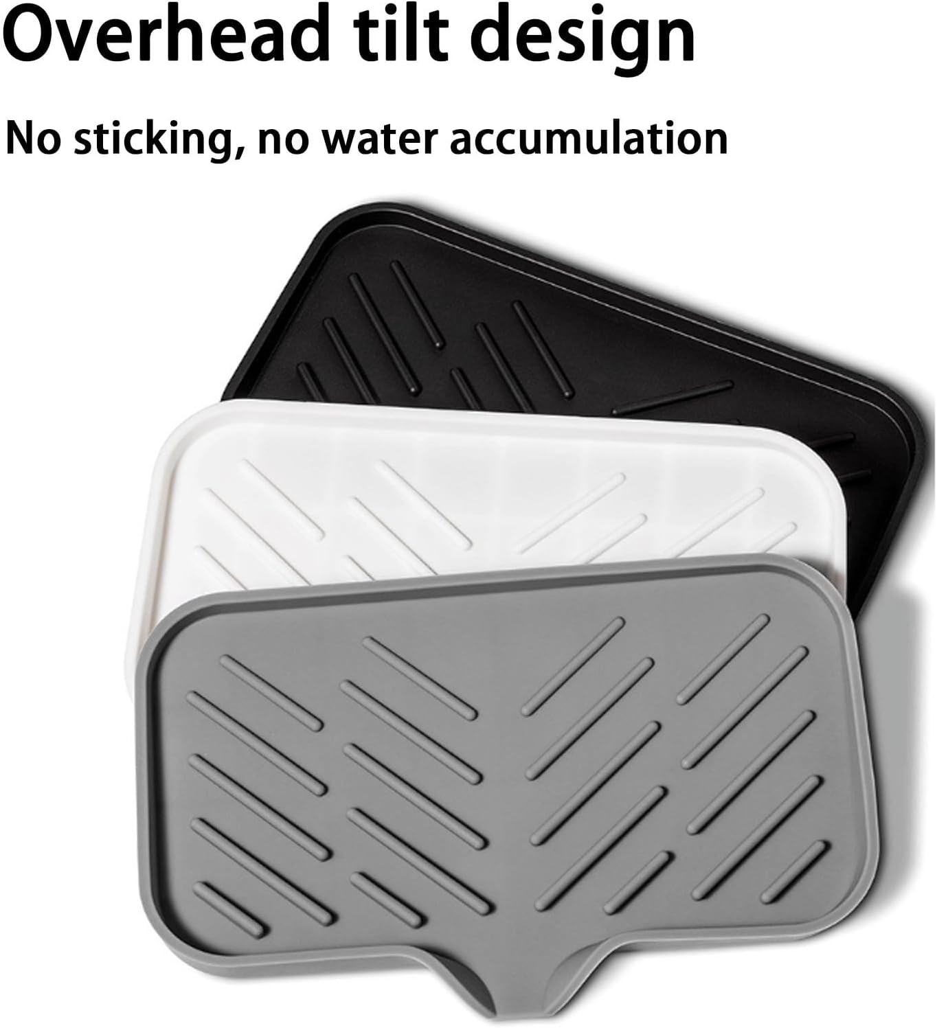 Silicone Soap Drainer with Drain Gray S