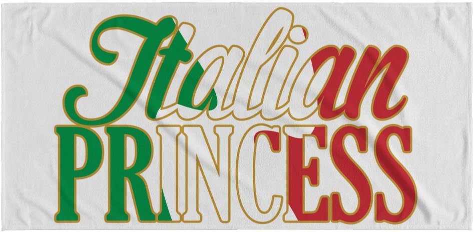 Large Microfiber Beach Towel - Italian Princess Design