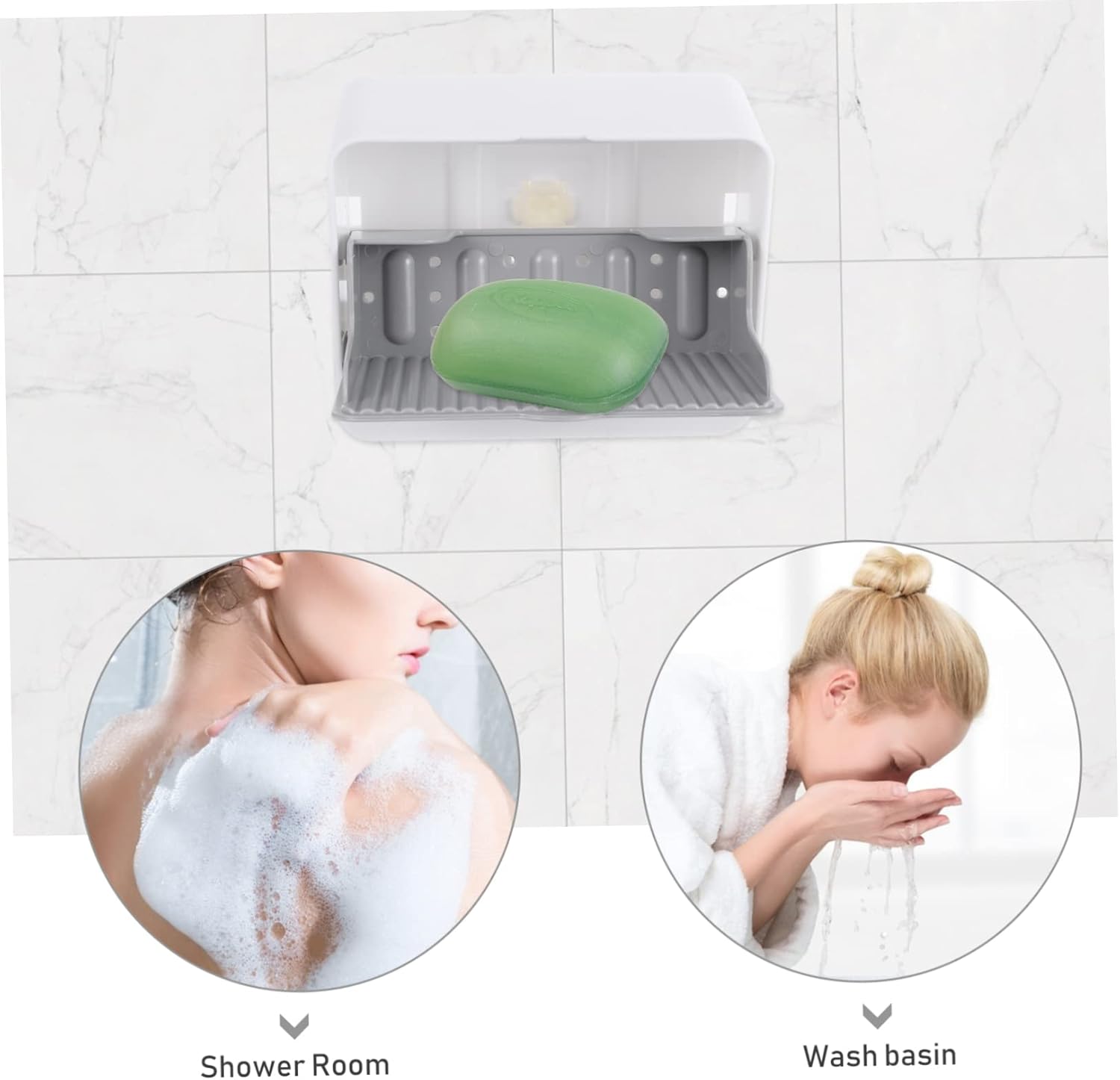 Ciieeo Wall-Mounted Soap Dish Grey 1