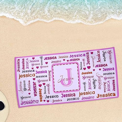 Artsadd Personalized Beach Towel for Kids and Adults
