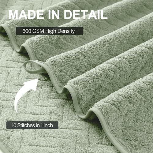 CARGOMEN Oversized Bath Towel Set 4PCS Olive