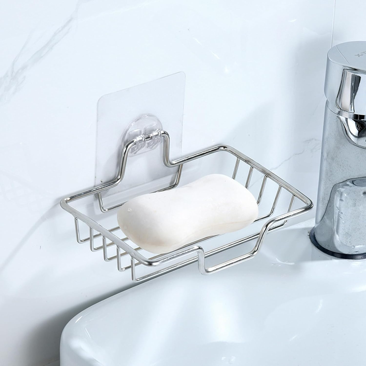Stainless Steel Soap Holder with Drainage and Anti-Slip Design