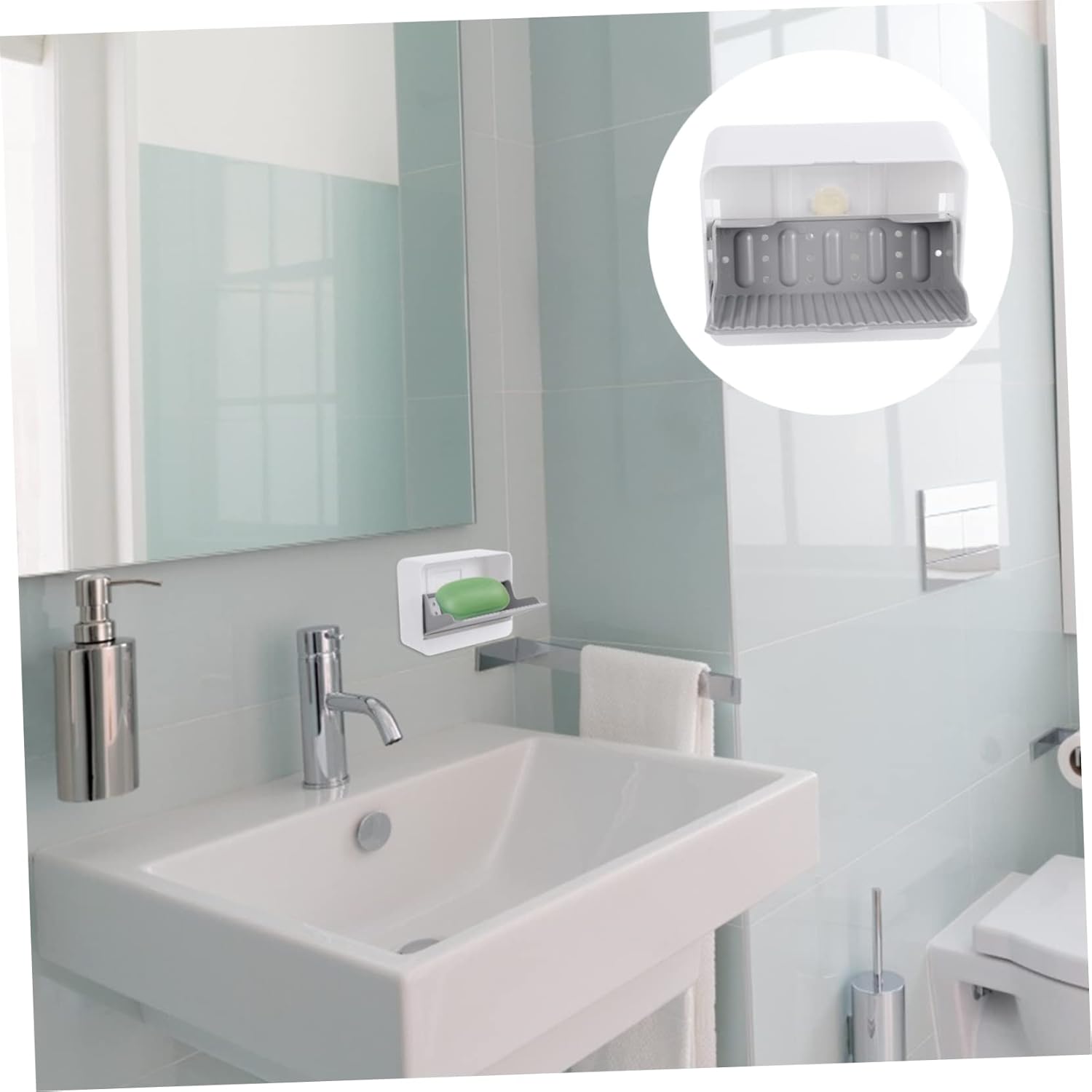 Luxshiny Wall-Mounted Soap Dish Grey