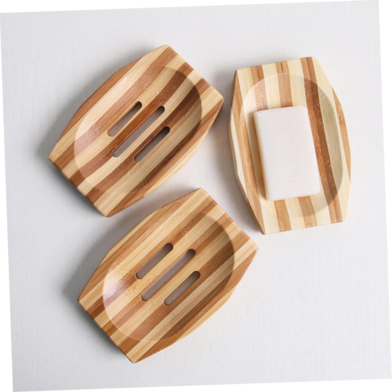 COSMEVIVI 1pc Natural Wood Soap Dish Retro Design