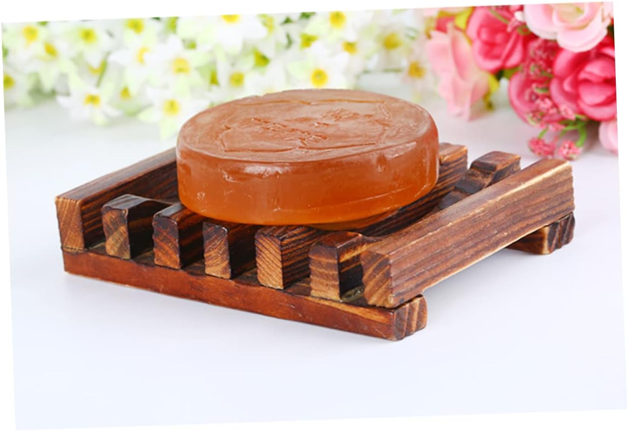 SOPOTUTU Carbonized Wooden Soap Dish Stylish Holder