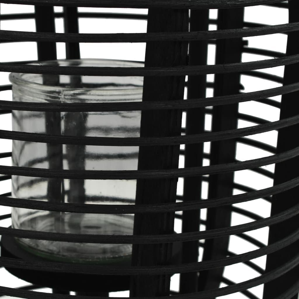 Freestanding Candle Lantern Holder with Stable Wooden Base