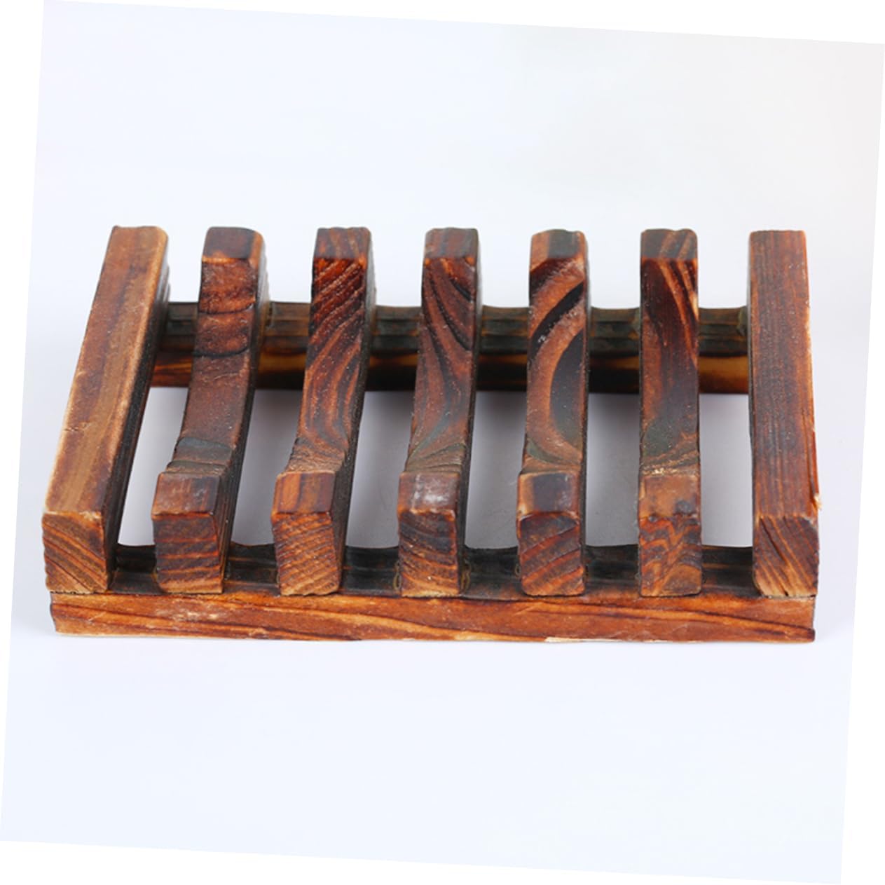 SOPOTUTU Carbonized Wooden Soap Dish Stylish Holder