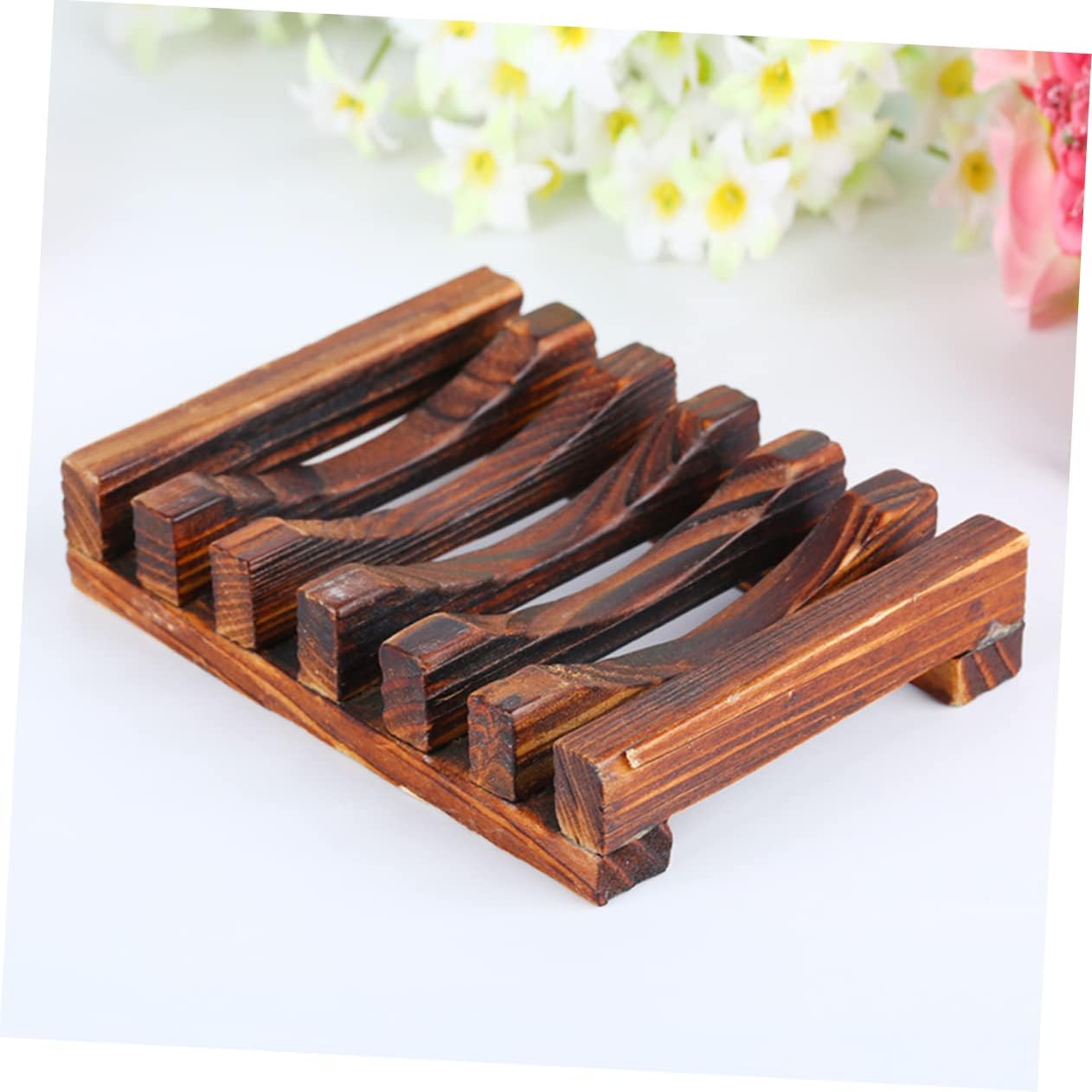 DRESSOOS Bamboo Soap Dish for Shower and Bathtub