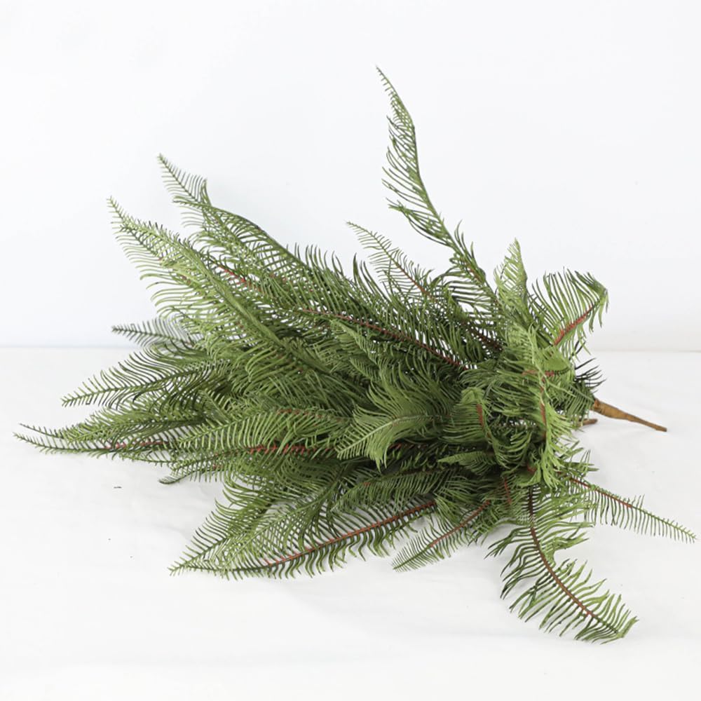 Shirfloral 2Pcs Artificial Boston Fern Leaves Plants