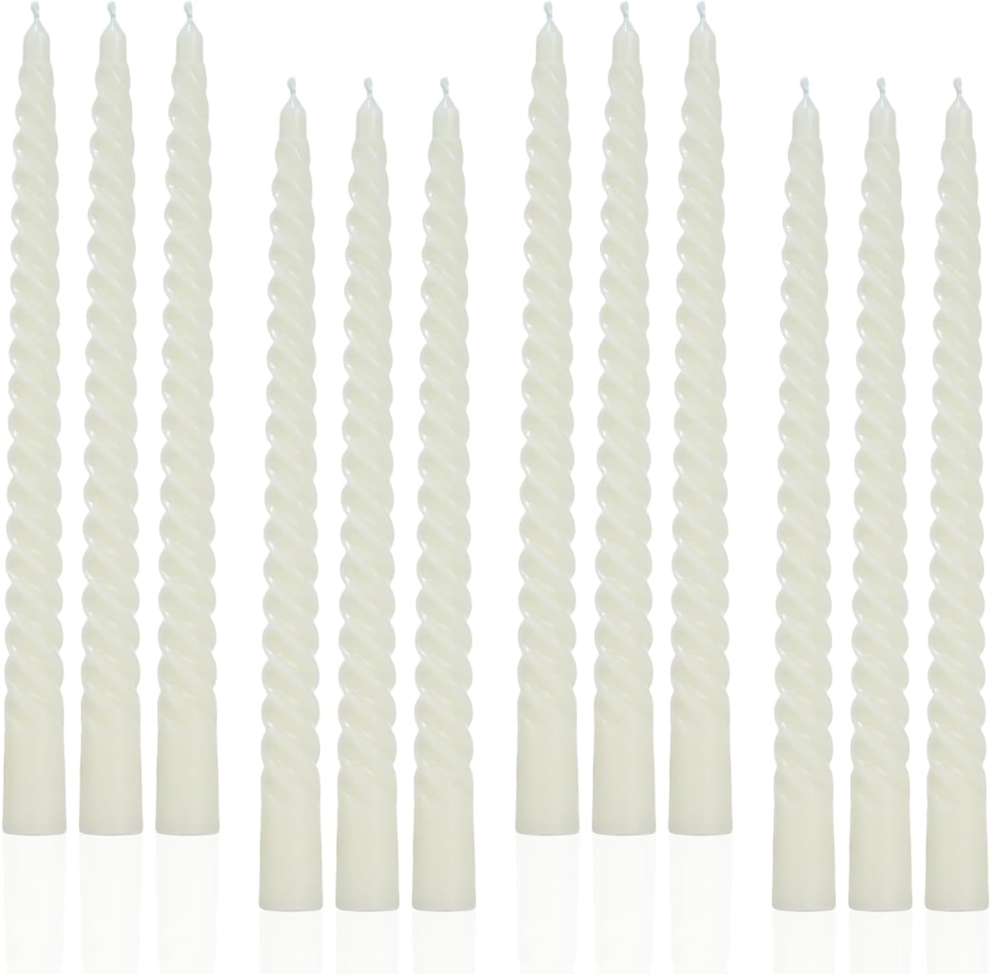 Ivory Tall Taper Candles 10inch 12 Pack E-Ivory