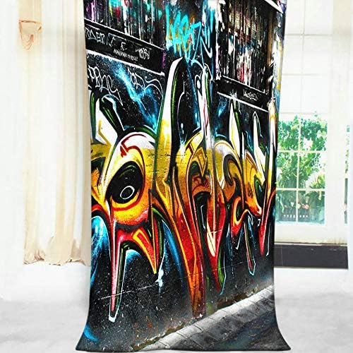 Moslion Comfy Bath Towel Graffiti Design 64x32 Inches