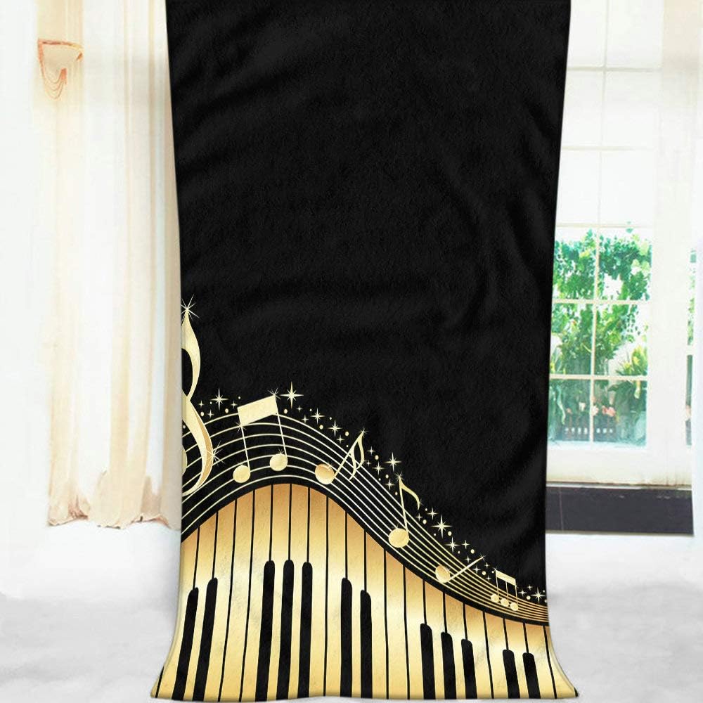 Moslion Musical Notes Bath Towels - Large 64x32 Inches
