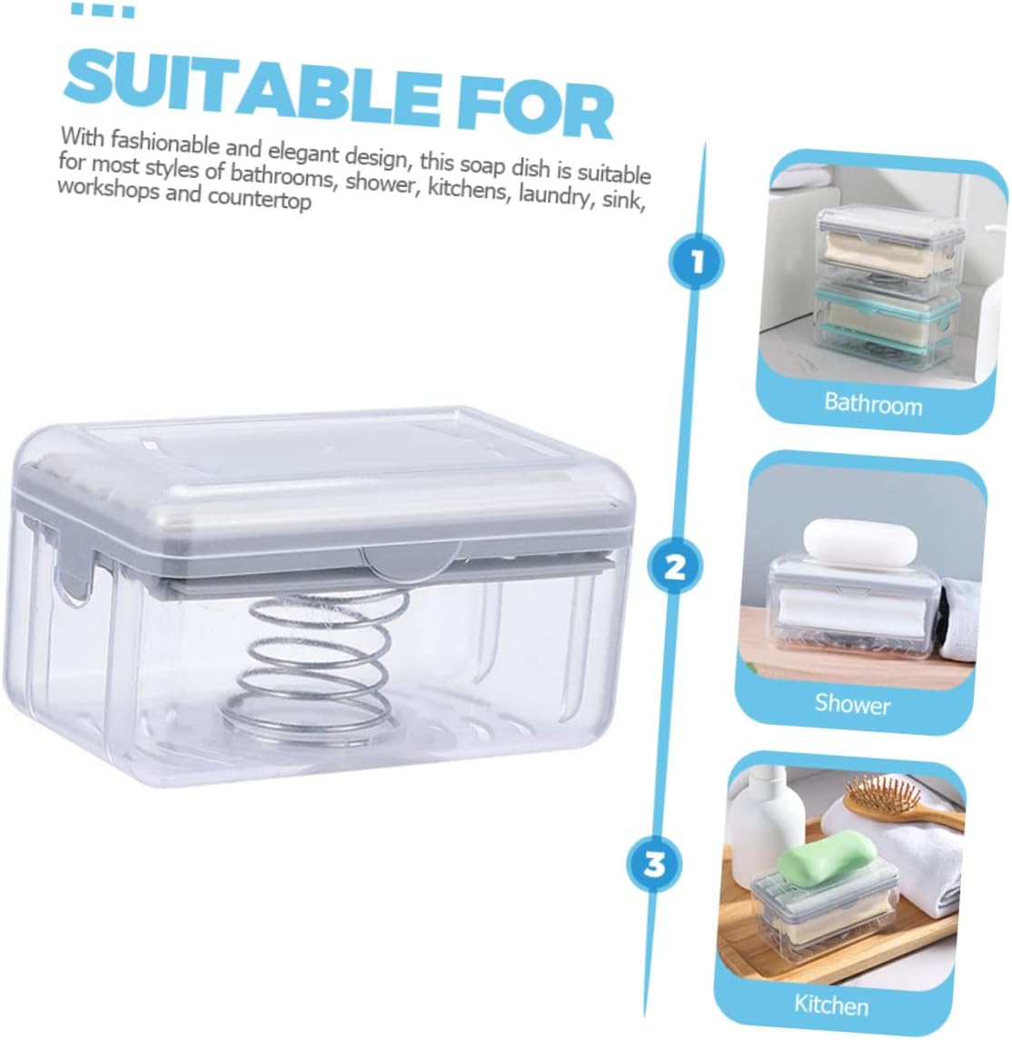 Ciieeo Soap Foaming Box - Multi-Functional Holder for Home Bathroom Kitchen Travel