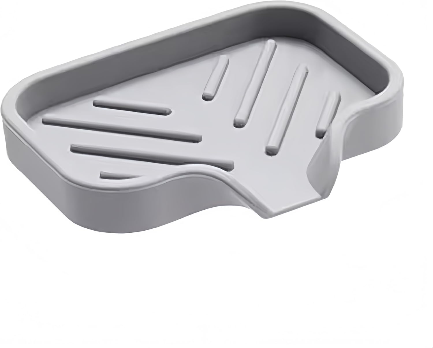 Silicone Soap Dish with Drain 1 Pcs Grey