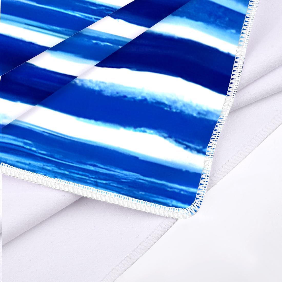 ORMAN Blue Stripes Beach Towel 55x28 Microfiber 1