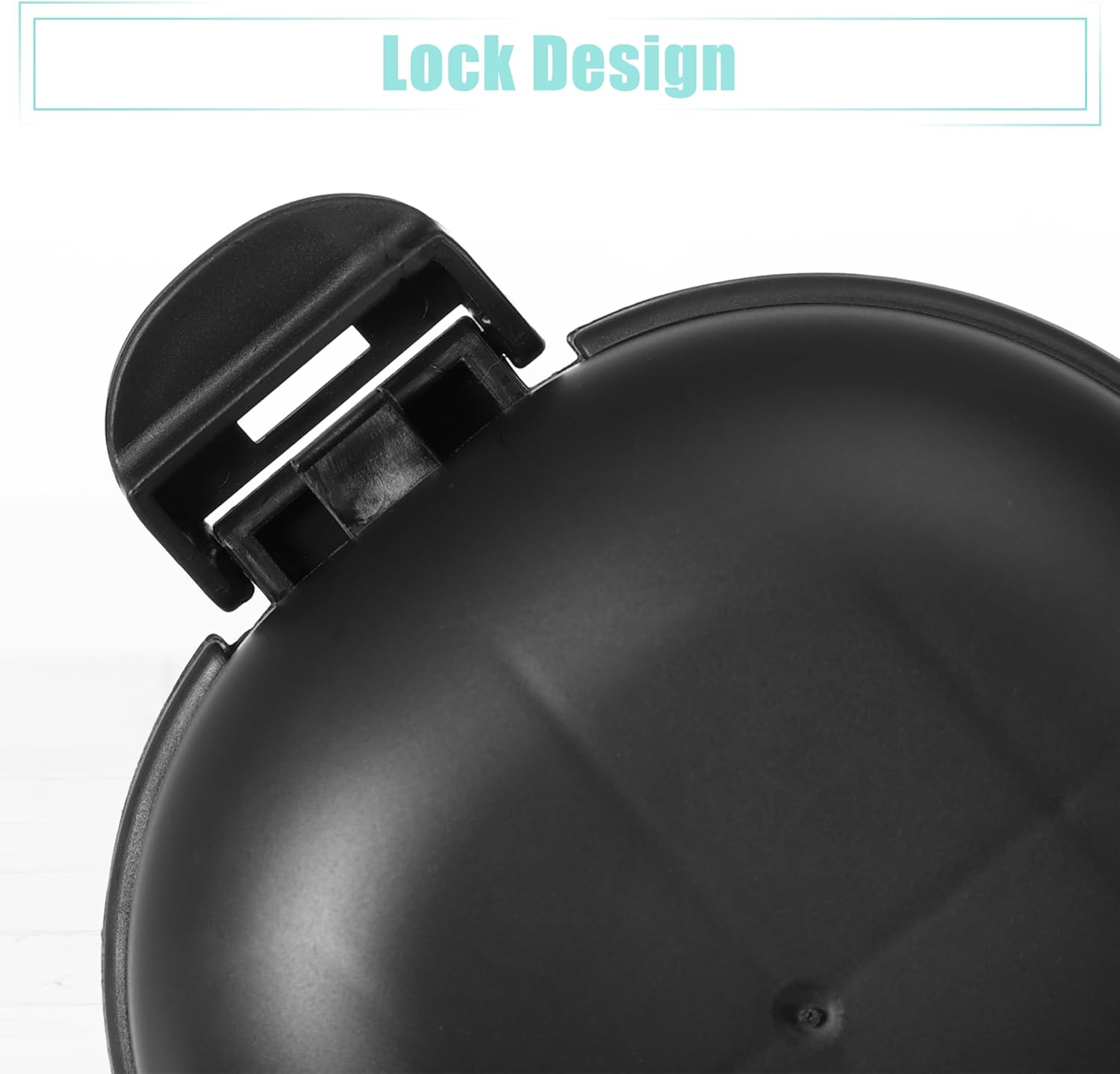 VOCOSTE Travel Soap Dish with Lock and Cover Black