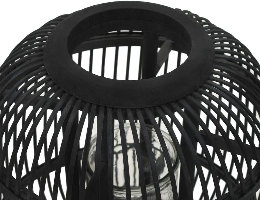 Freestanding Candle Lantern Holder with Stable Wooden Base