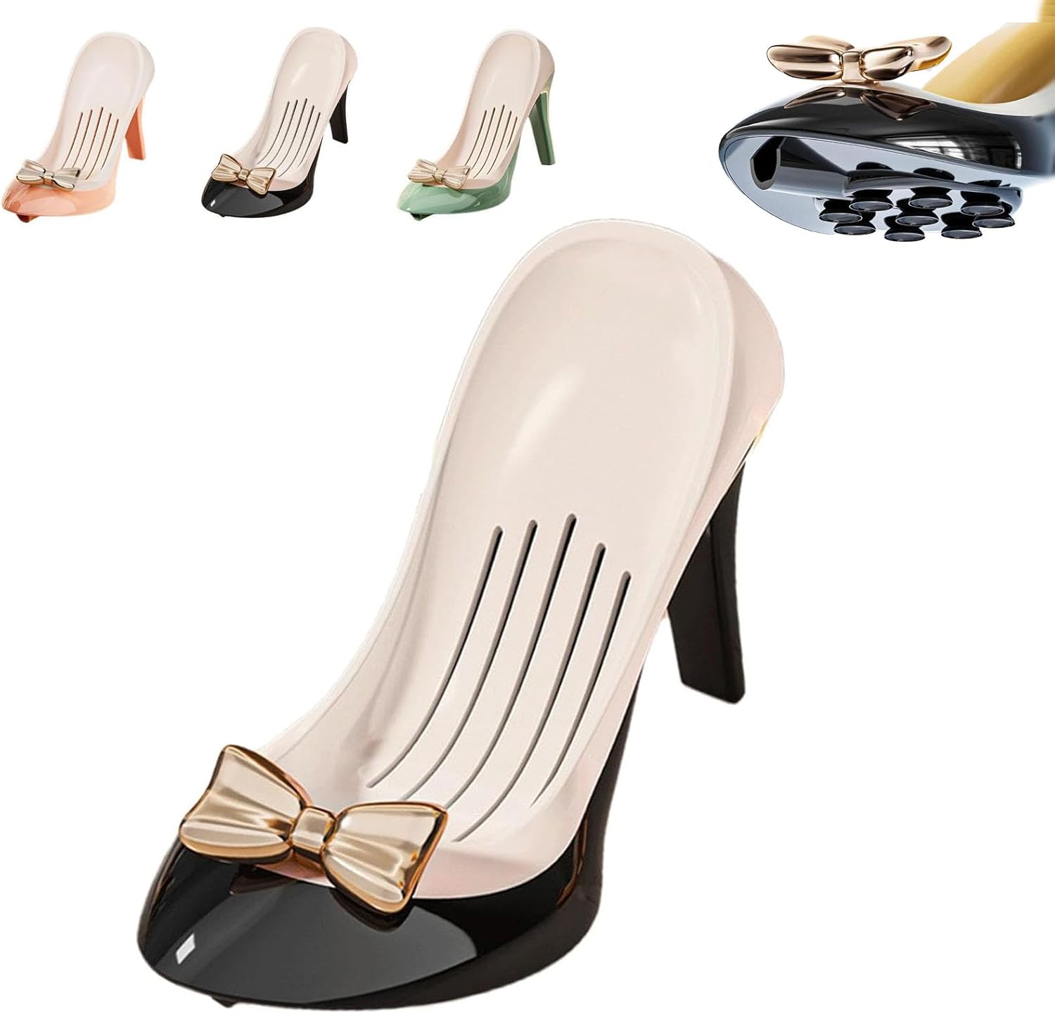 Creative High Heels Soap Box - Self Draining Black