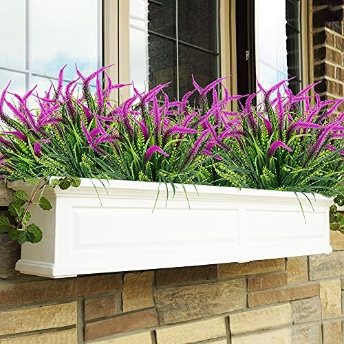 Dycica SLanC Artificial Lavender Plants UV Resistant Outdoor Indoor Bushes