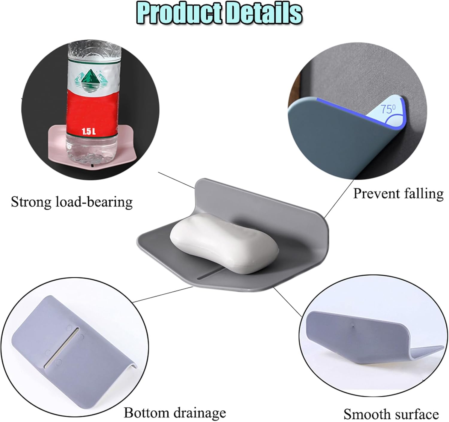 BECHOICEN Quick Drain Soap Holder for Shower and Kitchen 1
