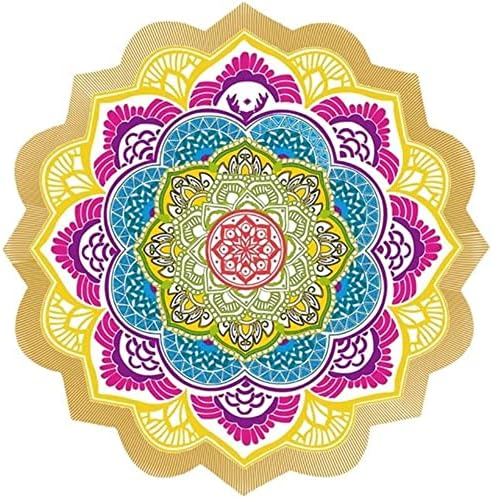 Colorful Beach Towel with Tassel Design
