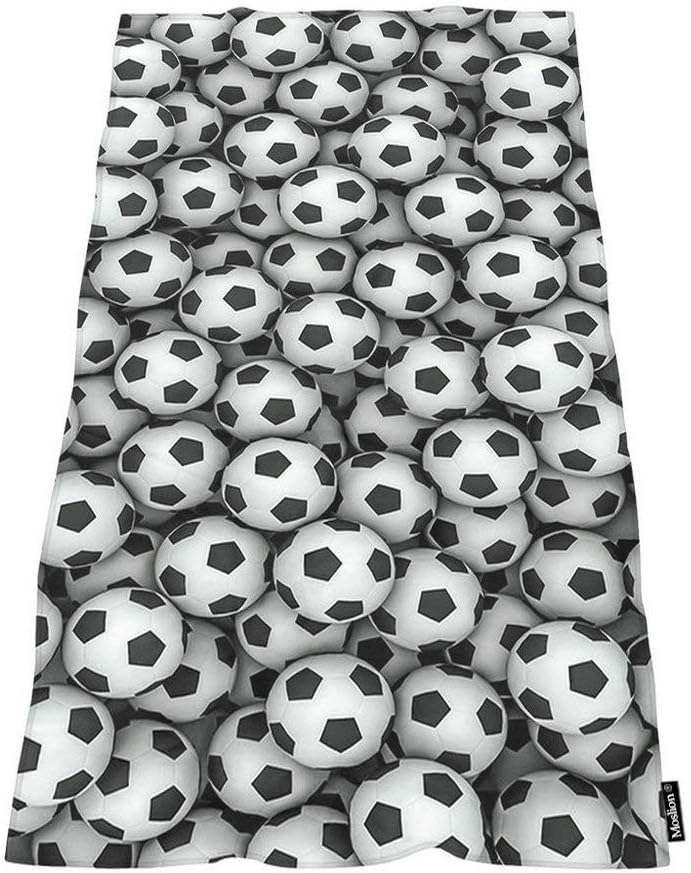 Moslion Cool Soccer Ball Art Bath Towel Large 64x32 Inches