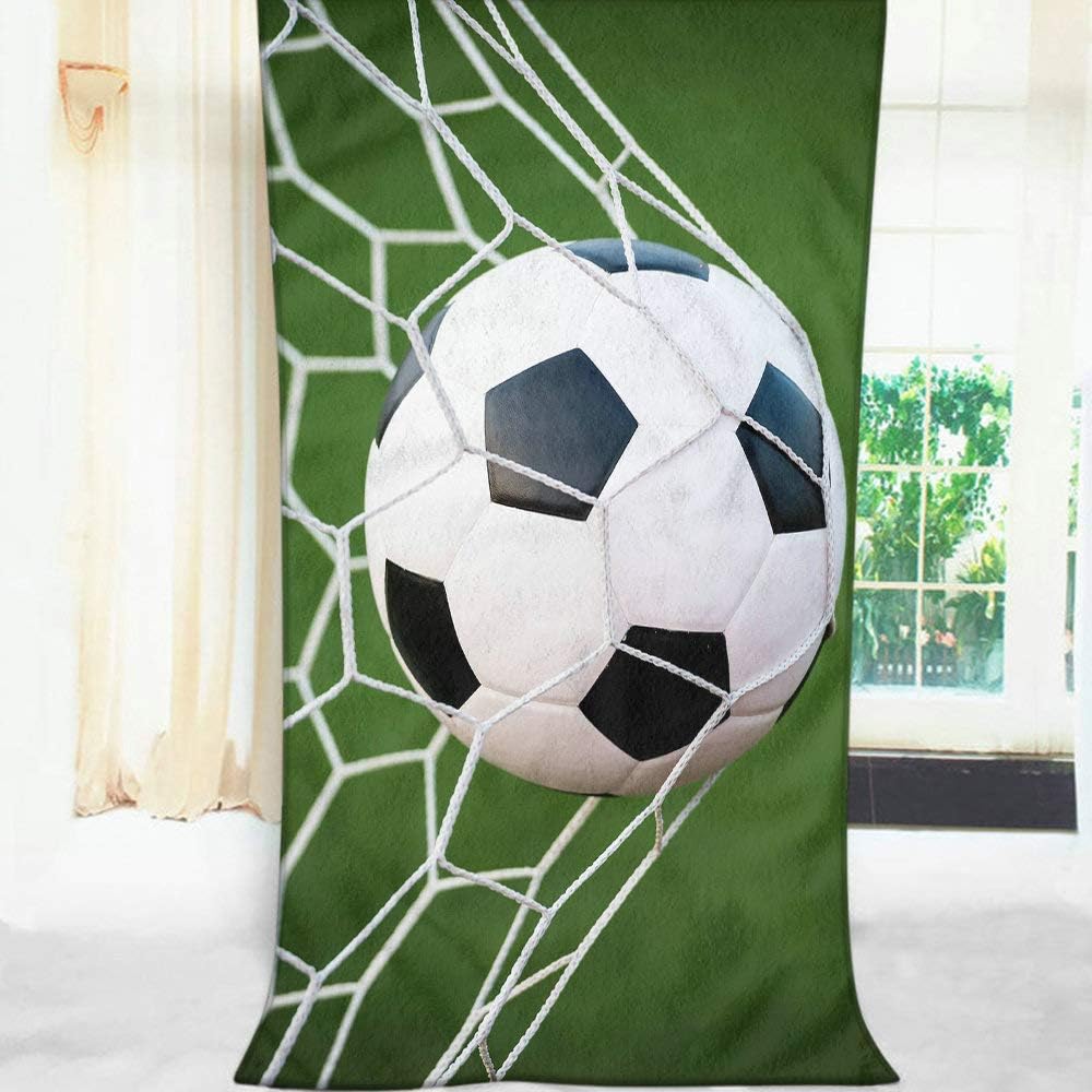 Moslion Soft Bath Towels Soccer Ball Design for Home Beach Camping
