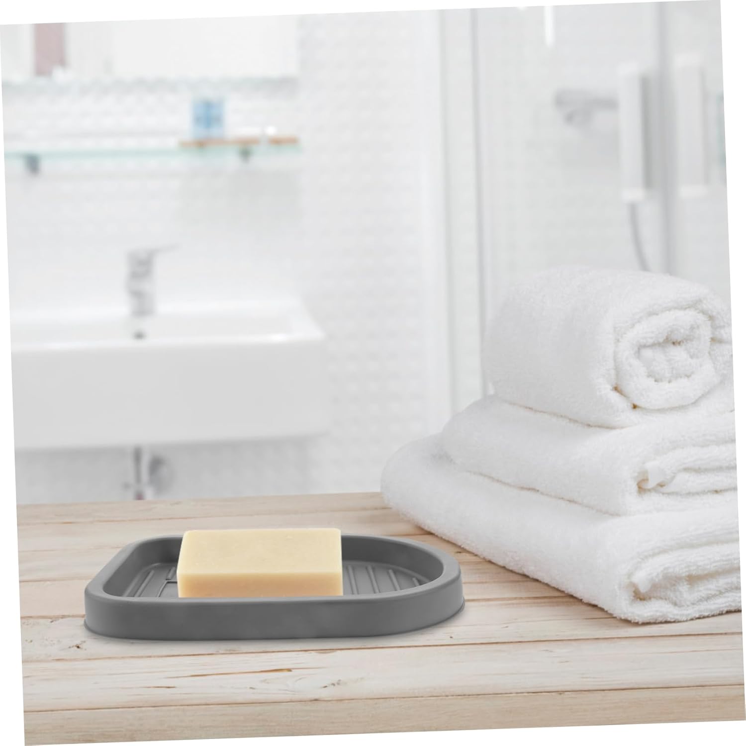 Alipis Drain Box Storage Mat for Sink TPR Soap Dish Holder