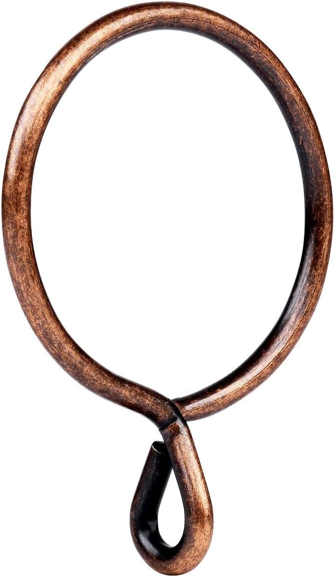 Curtain Rings with Eyelet - Set of 28 Coffee