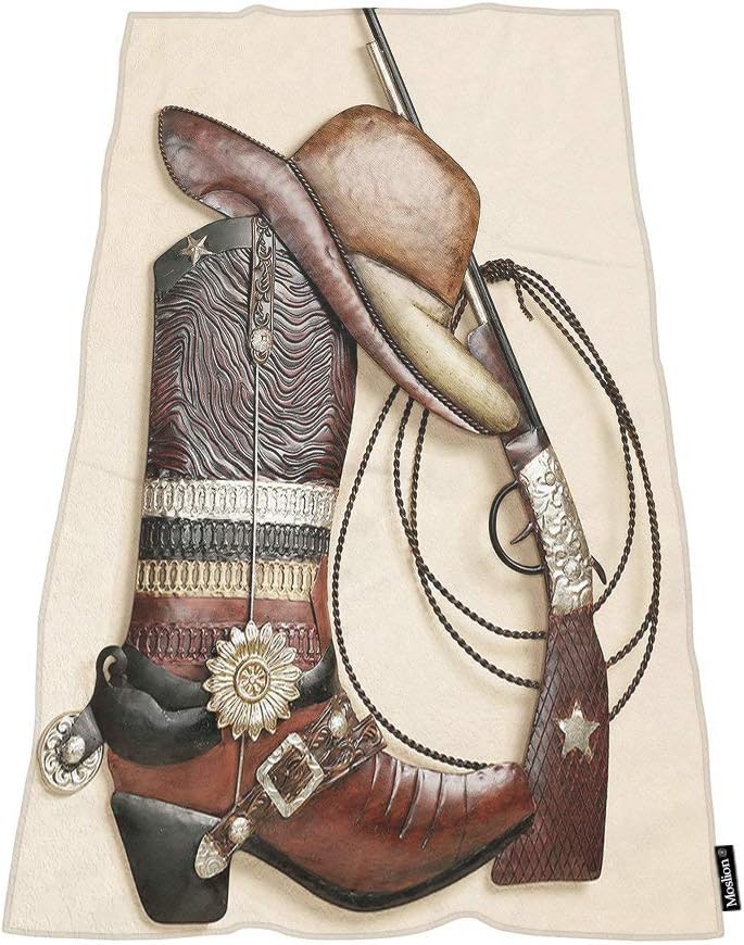 Moslion Comfy Bath Towel with Gun Pattern