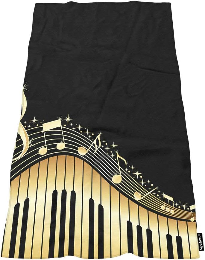 Moslion Musical Notes Bath Towels - Large 64x32 Inches