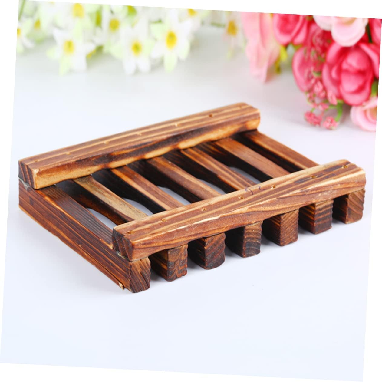 COOLHIYA Carbonized Soap Holder for Bathroom Kitchen