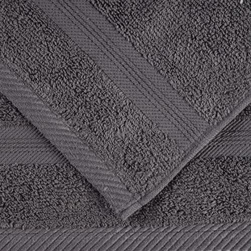Superior 12-Piece Cotton Face Towel Set Grey