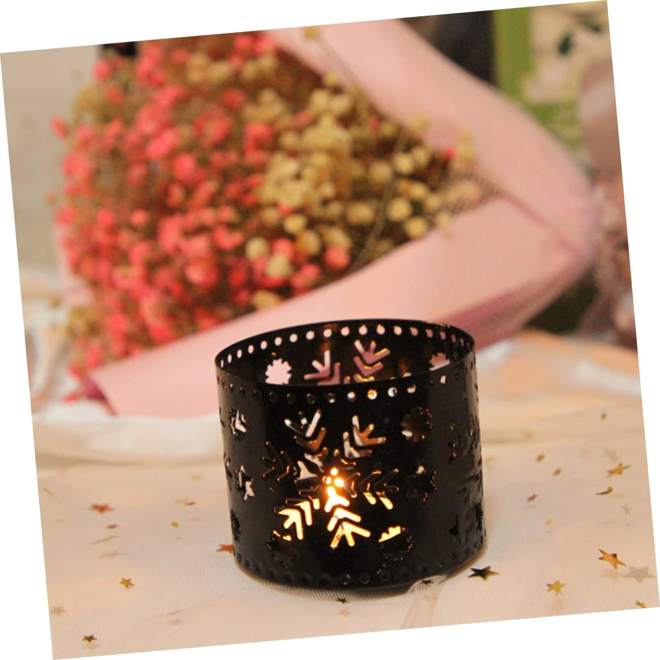 Iron Snowflake Candle Holder Christmas Decor