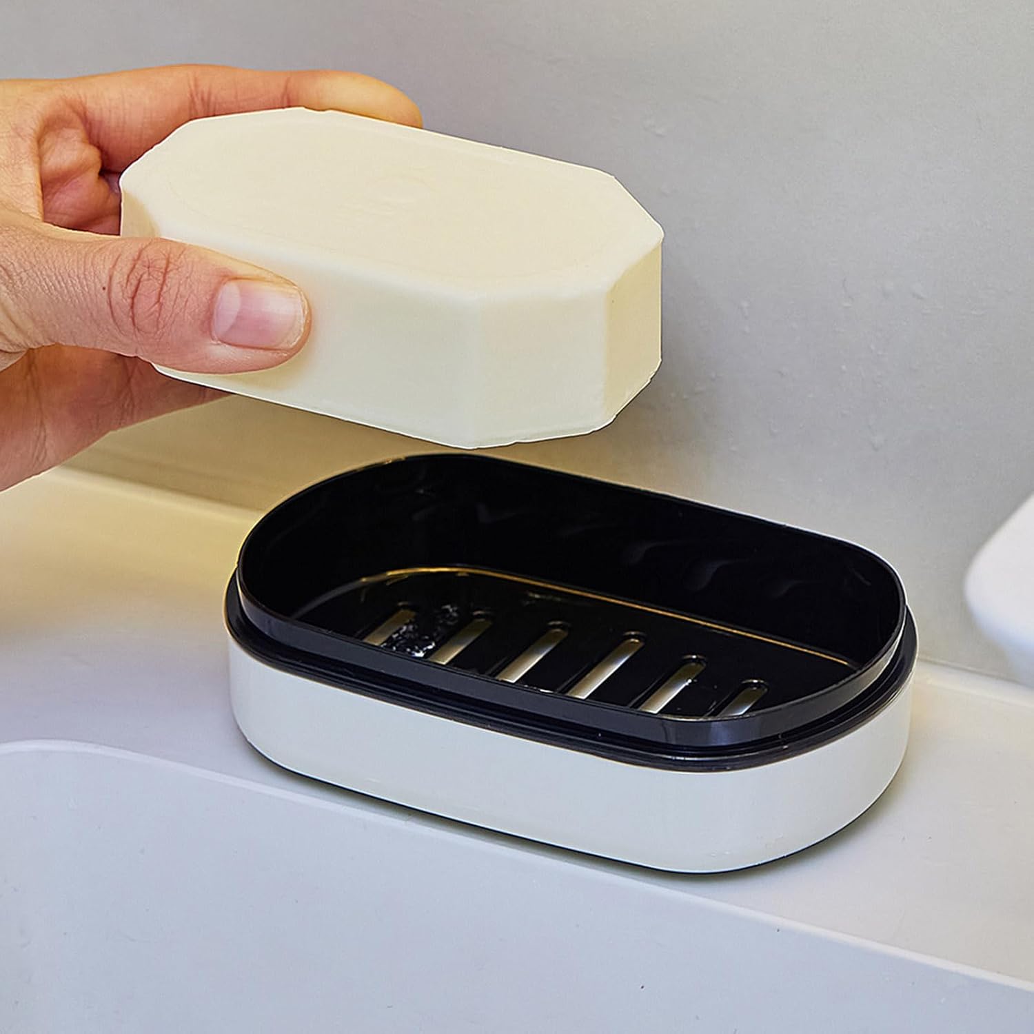 Loyliawa Soap Dishes with Lid and Draining Rack