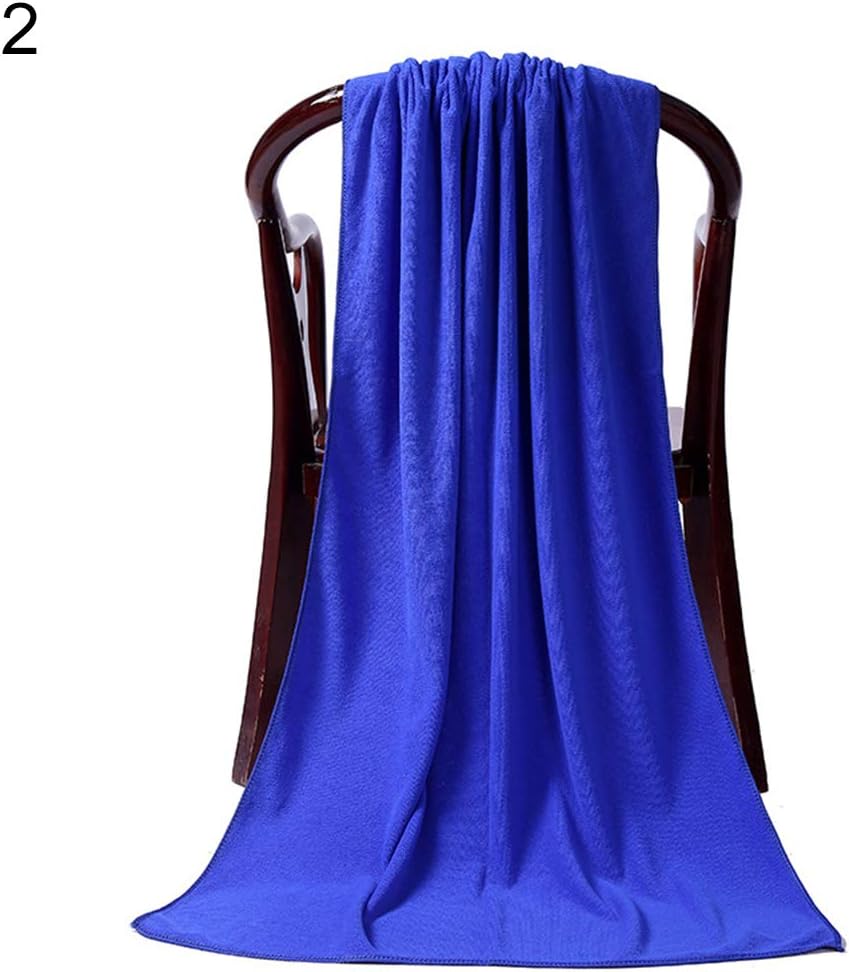 Large Solid Color Microfiber Beach Towel Sheet Blue