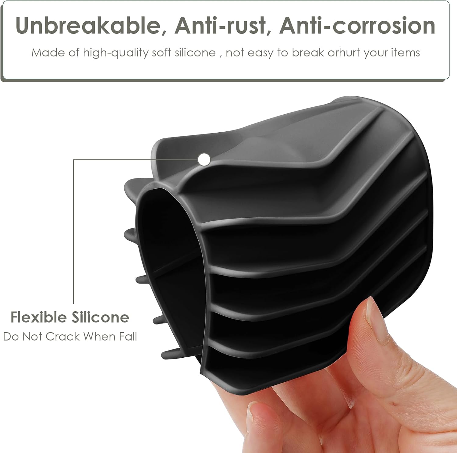 SAISN Silicone Soap Dish for Shower Black