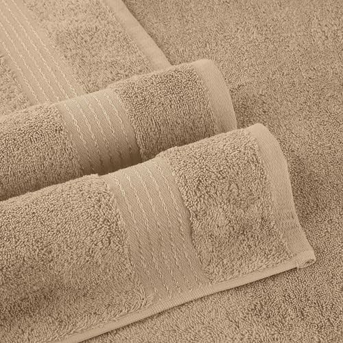 Elegant Comfort Premium Turkish Cotton 2 Pack Bath Towel Set - Taupe 1