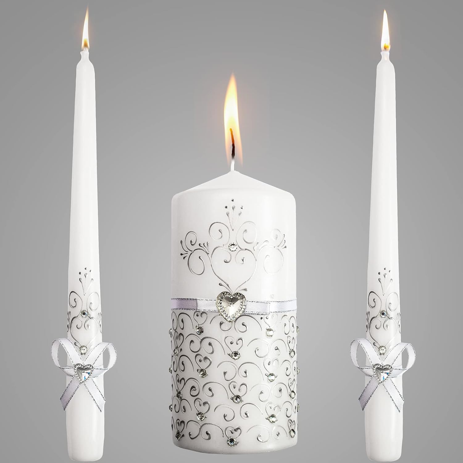 VABA Unity Candles 3 Pcs Wedding Ceremony Set