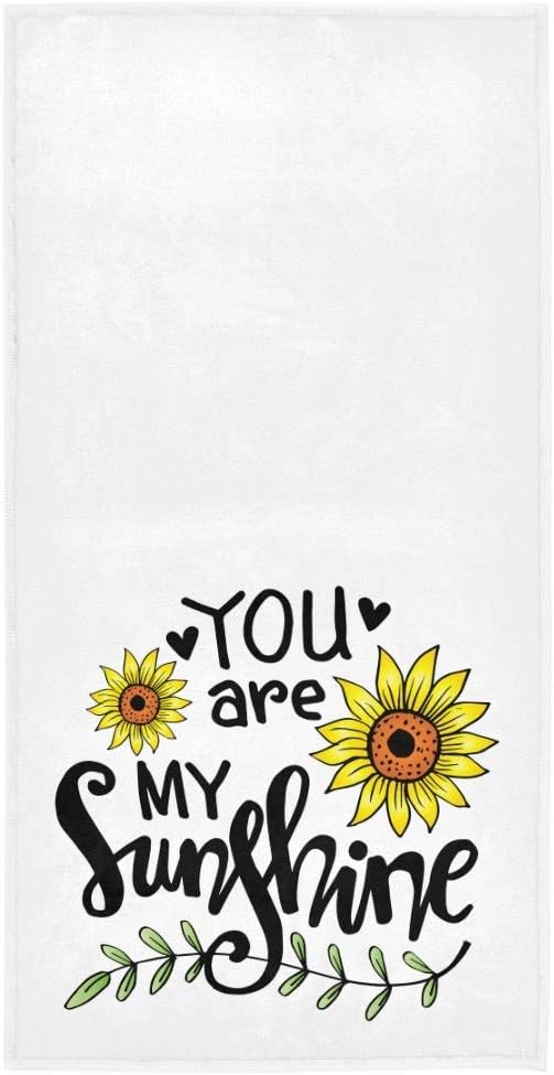 Exnundod Sunflower Hand Towel Beach Bath Towel