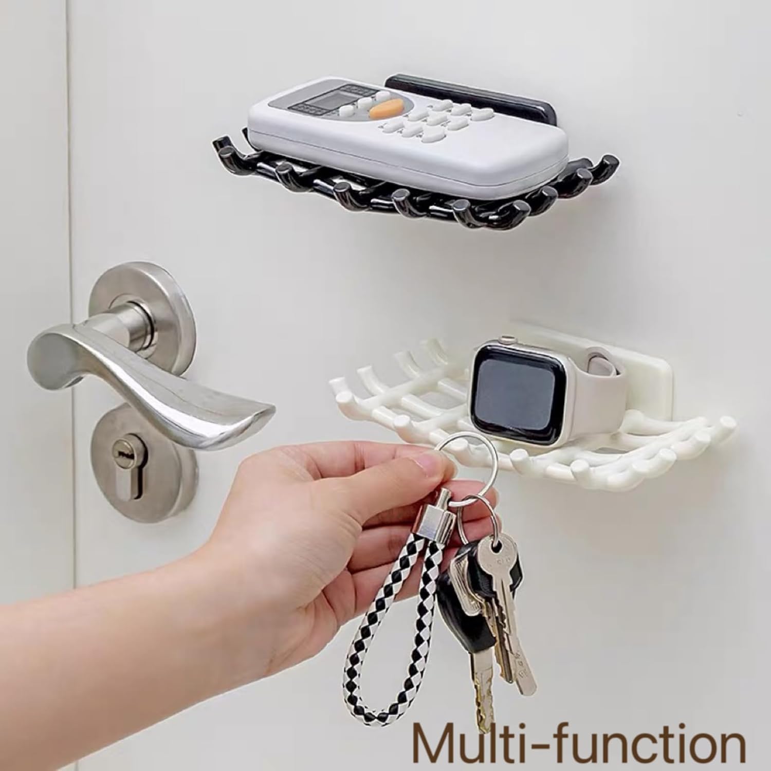 Space-Saving Soap Holder with Hooks and Drainage Tray