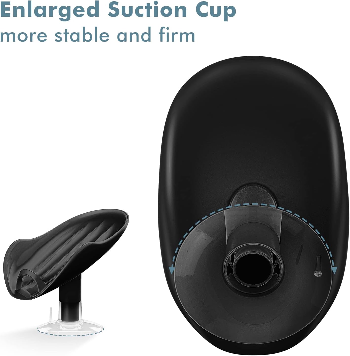 NPET Self Draining Soap Dish with Suction Cup Space-Saving and Durable