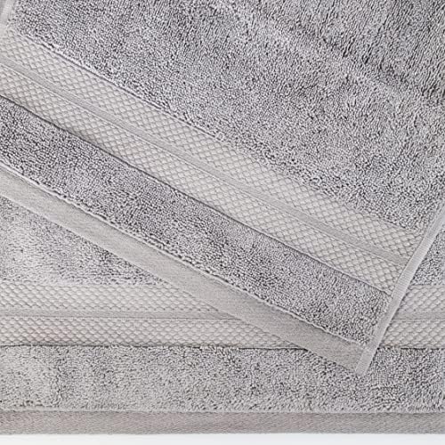 Superior Turkish Cotton 12-Piece Face Towel Set - Grey