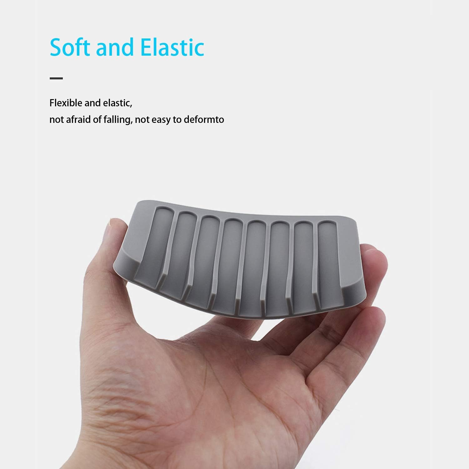 2 Pieces Automatic Drain Soap Dish Waterproof and Drop-Proof 1