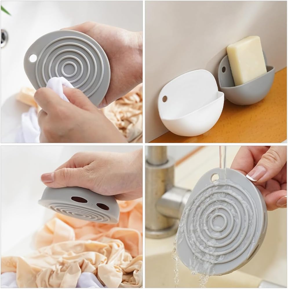 Alipis Mini Washboard Soap Holder Portable Bathroom Rack 1