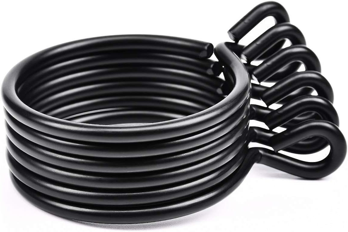 JushengXMX Curtain Rings with Eyelet - Set of 28 Black