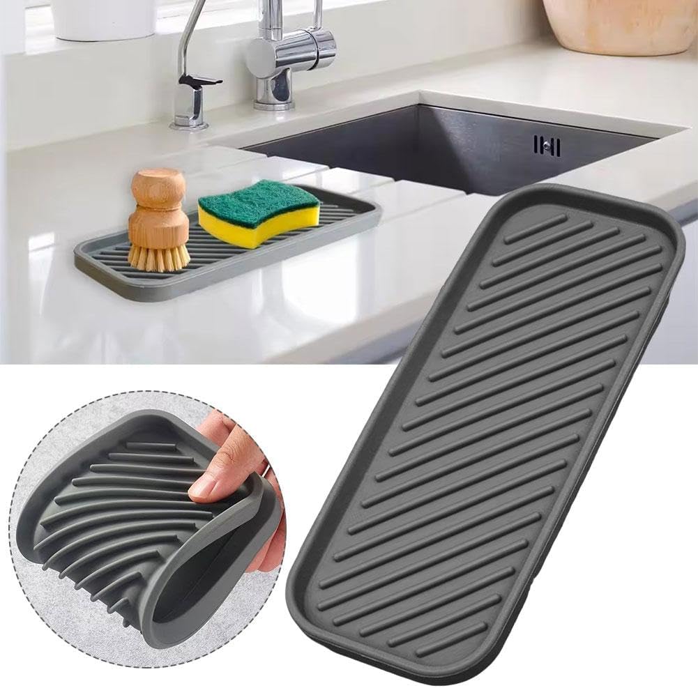 Silicone Organizer Tray for Kitchen Sink and Bathroom