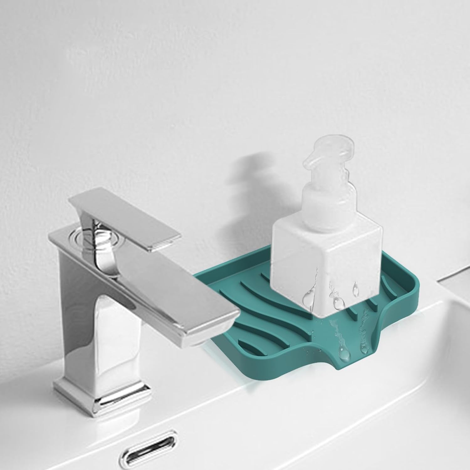 LEYILE Kitchen Sink Soap Sponges Tray Holder